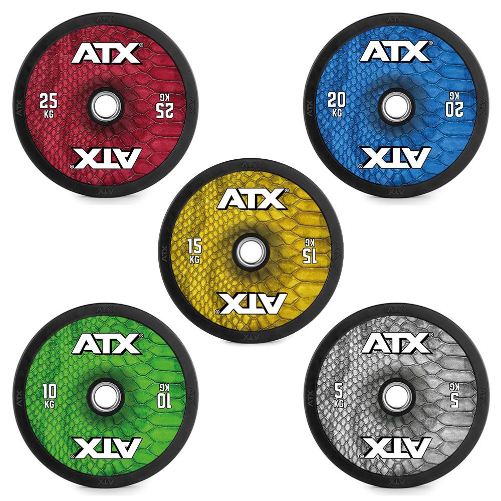 DYO Full Design Bumper Plates 5-25 kg REACH-sertifisert - ATX