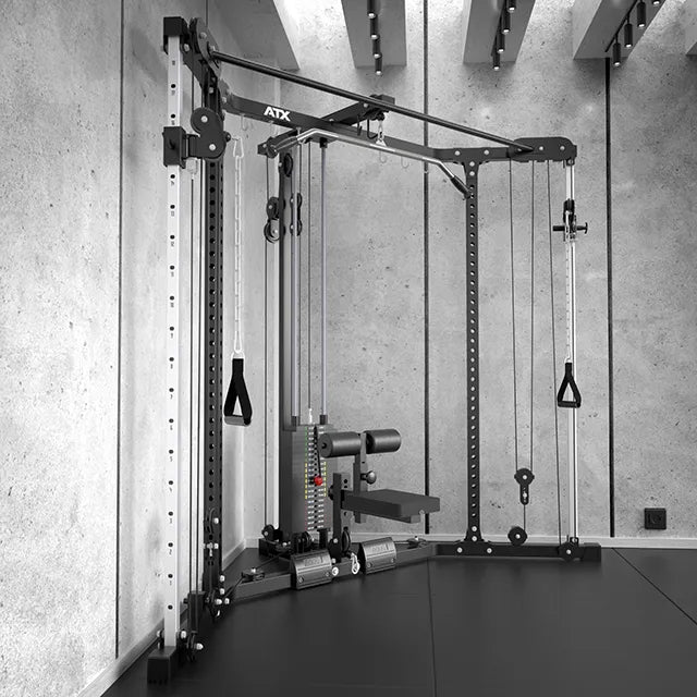 Cable Cross og Lat Pulldown hjørnestasjon med vektstabel - ATX