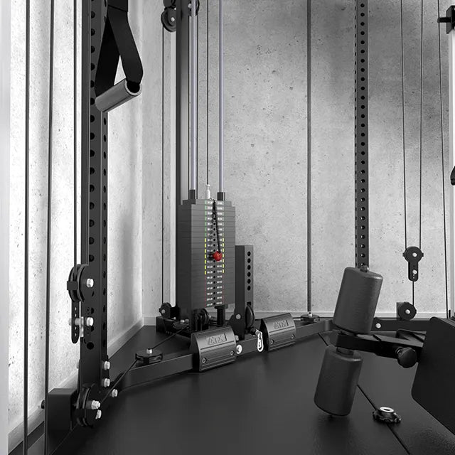 Cable Cross og Lat Pulldown hjørnestasjon med vektstabel - ATX
