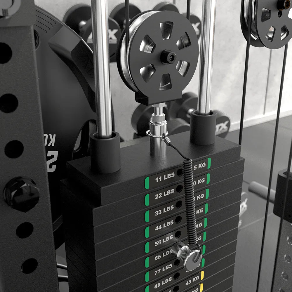 Multi Pull Rack 2.0 med 2 x 110 kg pinnevekter 525 kg - ATX