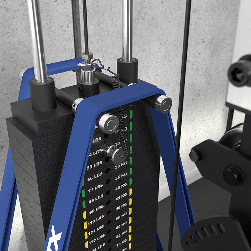 Smith Machine-rack 780 komplettstasjon med lat pulldown 125 kg vektstabel - ATX