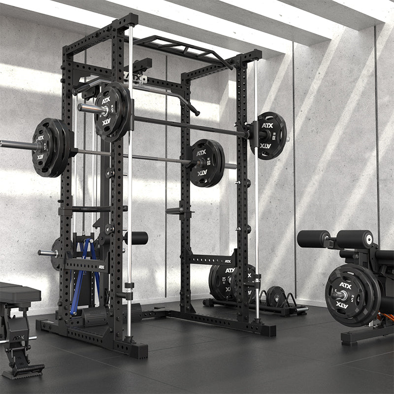 Power Rack 640 komplettsett 195 cm med vektskiver og Smith Machine - ATX