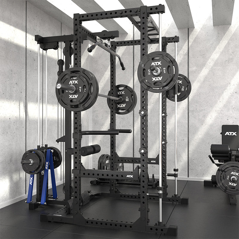 Power Rack 640 komplettsett 195 cm med vektskiver og Smith Machine - ATX