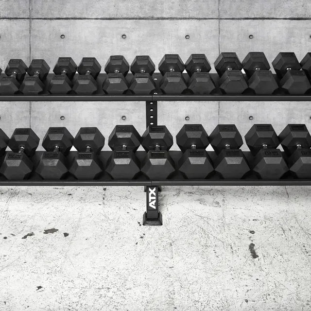 Hex håndvektsett i gummi, stålkjerne 28/34 mm grep - Megafitness Shop