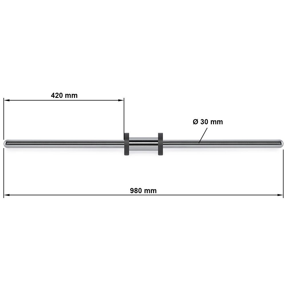 Nærbilde av Adapter 30 mm aksling for Leg Press / Hack Squat 980 mm stål - ATX