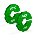 Add-On Flex Plate fleksibel tilleggsvekt 2 x 0,25 kg grønn forfra