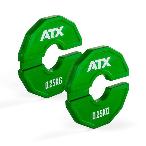Add-On Flex Plate fleksibel tilleggsvekt 2 x 0,25 kg grønn forfra