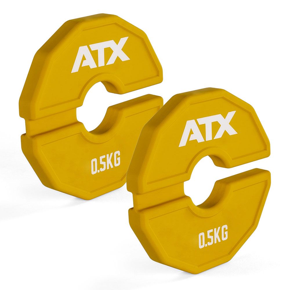 Add-On Flex Plate fleksibel tilleggsvekt 2 x 0,5 kg gul forfra