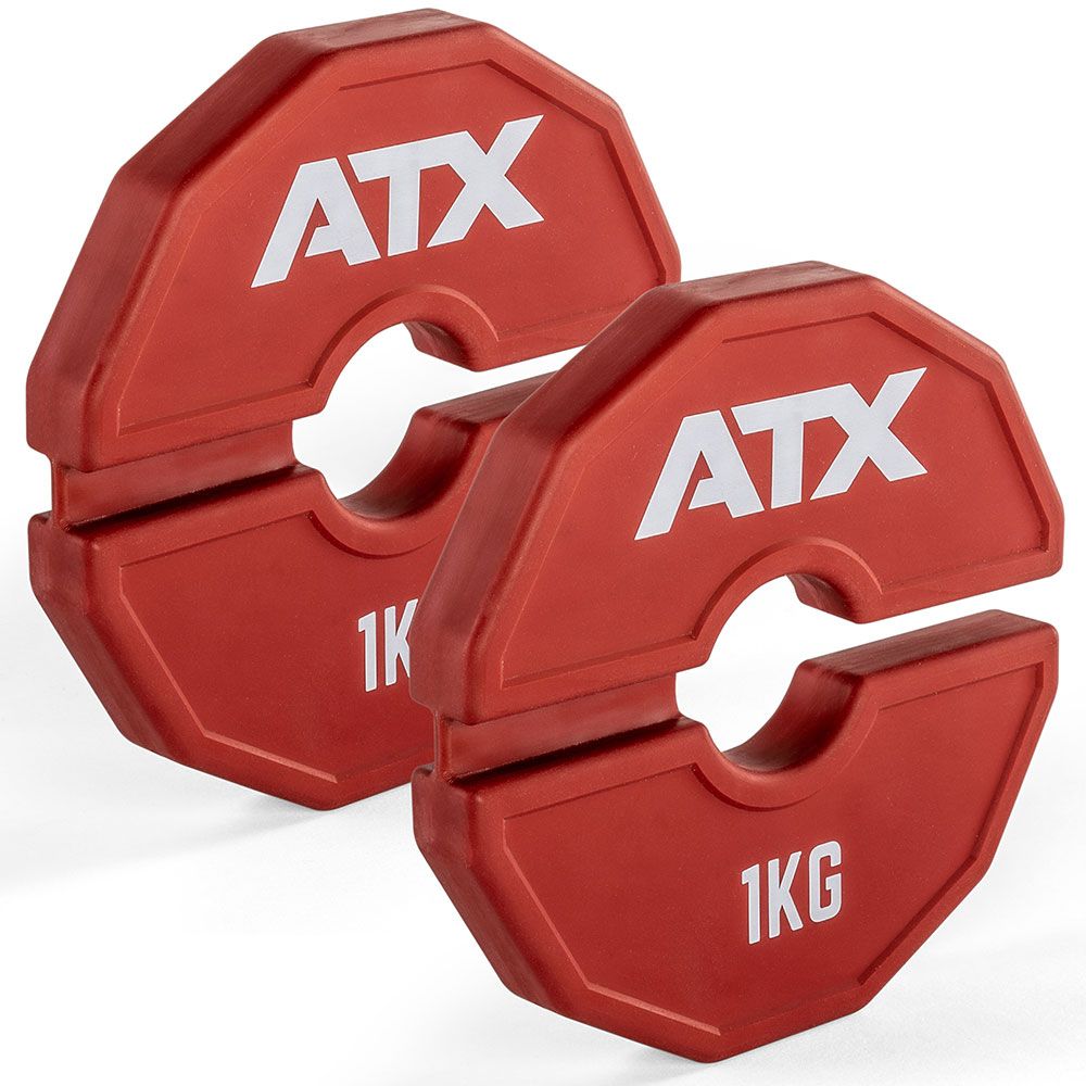 Add-On Flex Plate fleksibel tilleggsvekt 2 x 1 kg rød forfra