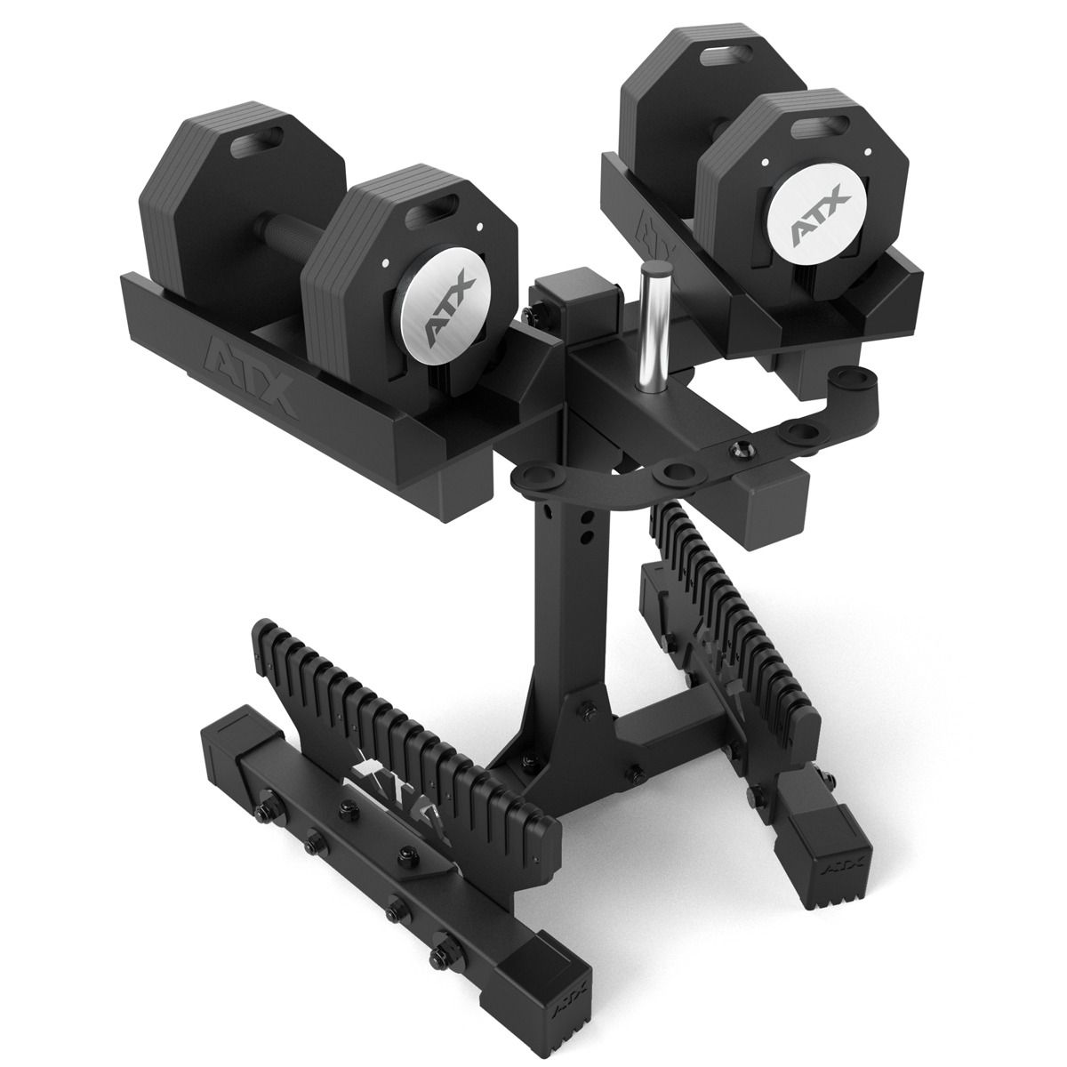 Justerbare håndvekter Octa-Dumbbells 2 x 24 kg med stativ - ATX