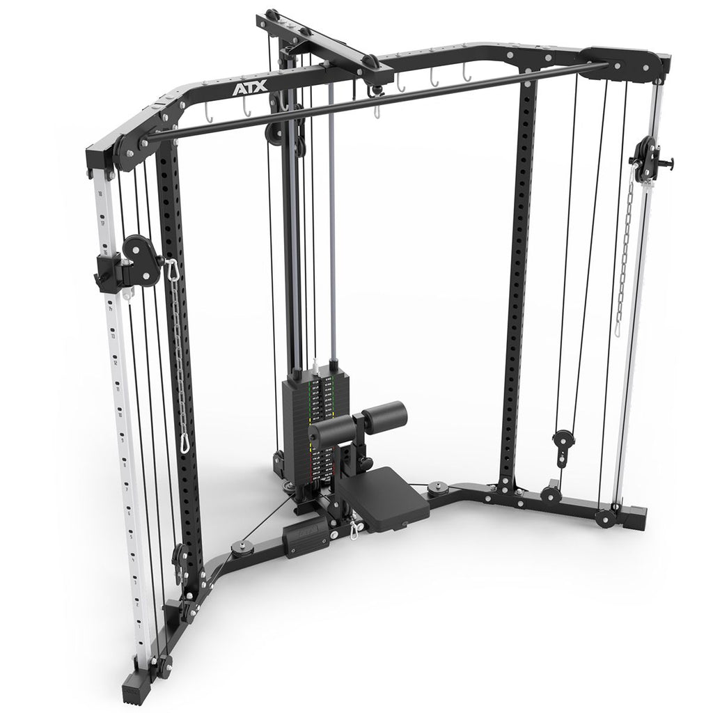 Cable Cross og Lat Pulldown hjørnestasjon med vektstabel - ATX