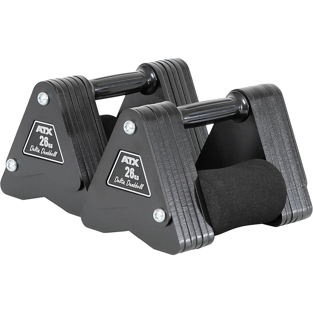ATX Delta Dumbbell 26 kg stålkjerne 30 mm grep forfra