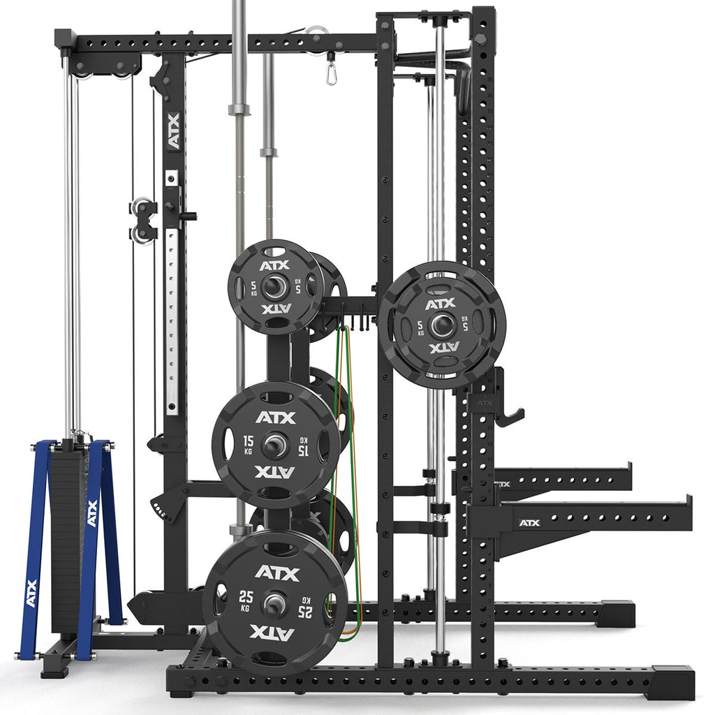 Smith Machine-rack 780 komplettstasjon med lat pulldown 125 kg vektstabel - ATX