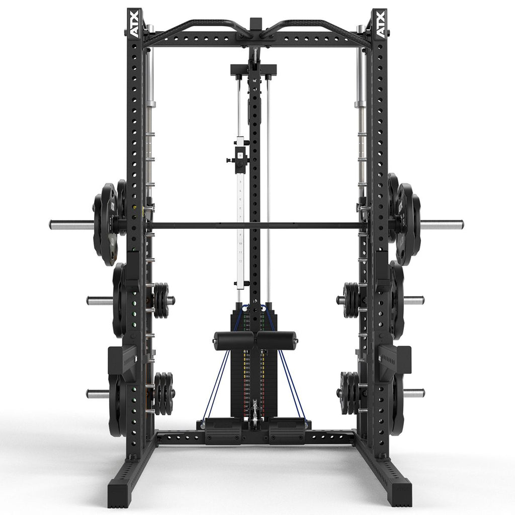 Smith Machine-rack 780 komplettstasjon med lat pulldown 125 kg vektstabel - ATX