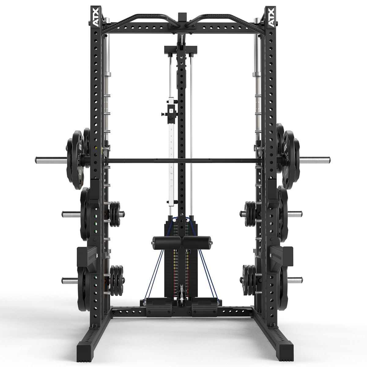 Smith Machine-rack 780 komplettstasjon med lat pulldown 125 kg vektstabel - ATX