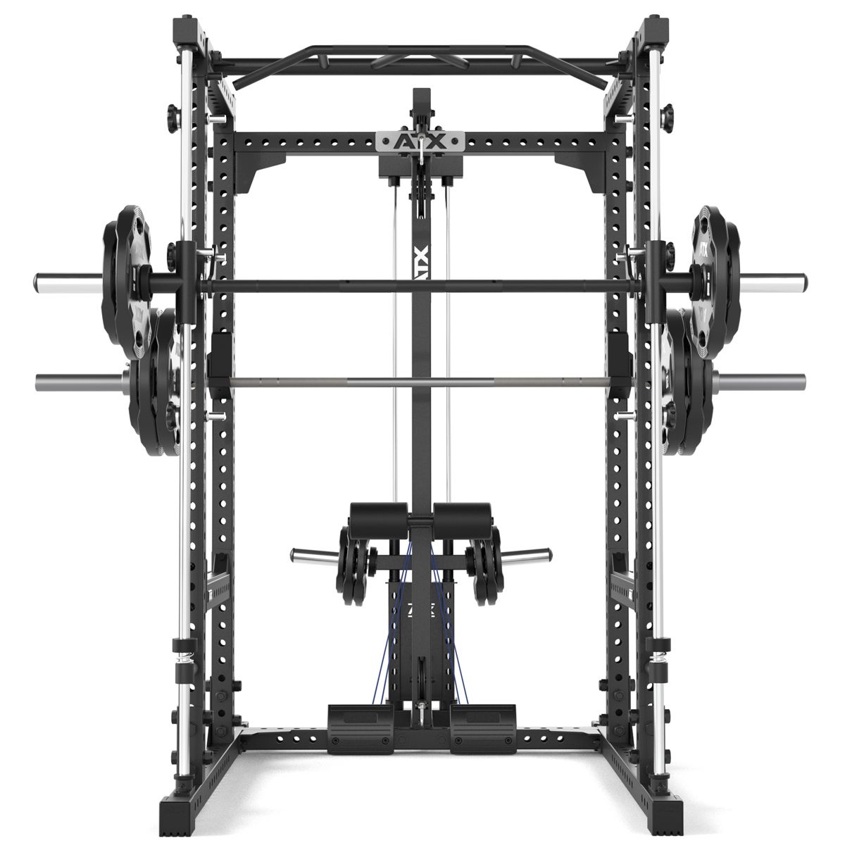 Power Rack 640 komplettsett 195 cm med vektskiver og Smith Machine - ATX
