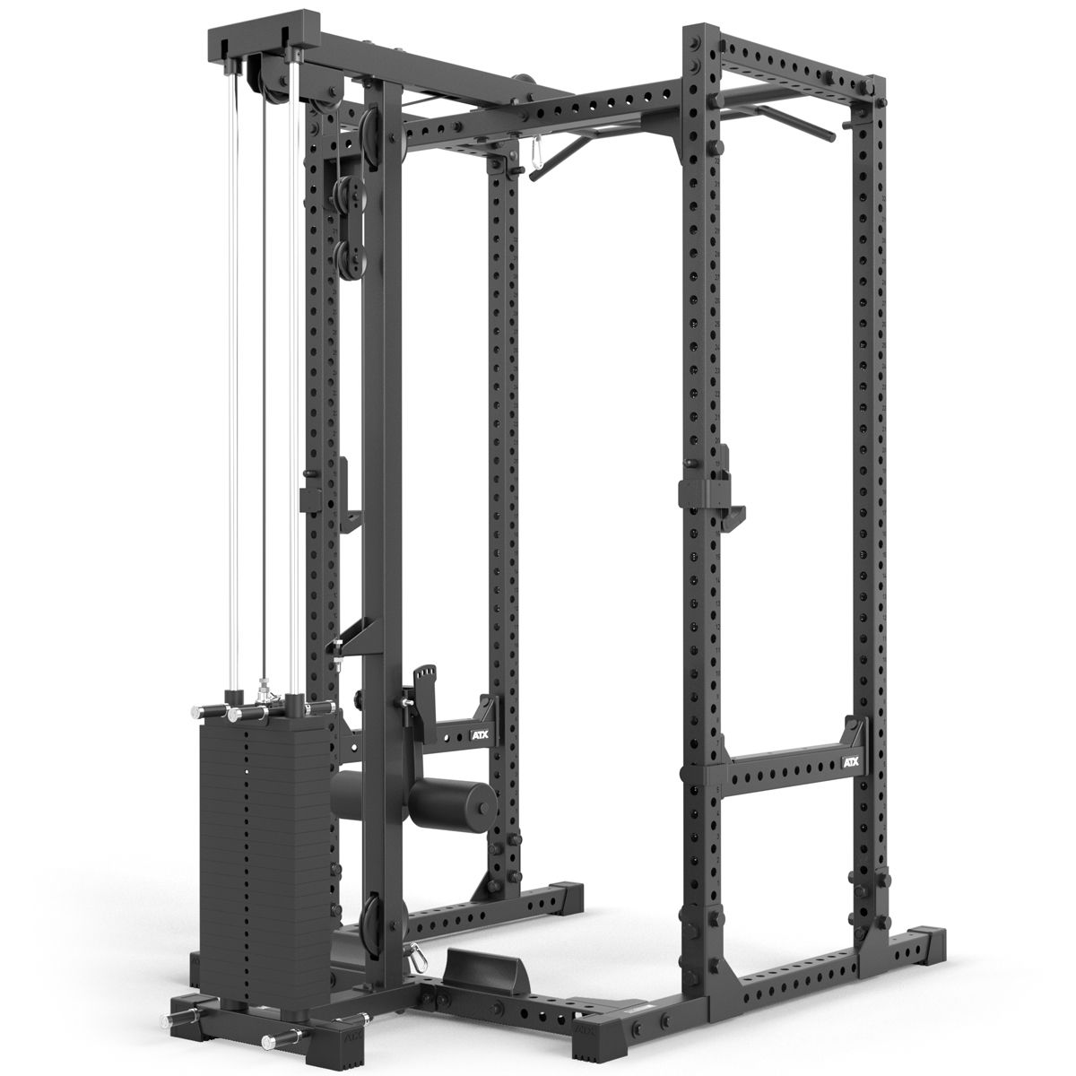 Power Rack 640/660 med Lat Pulldown 115 kg vektstabel, 195/215 cm - ATX