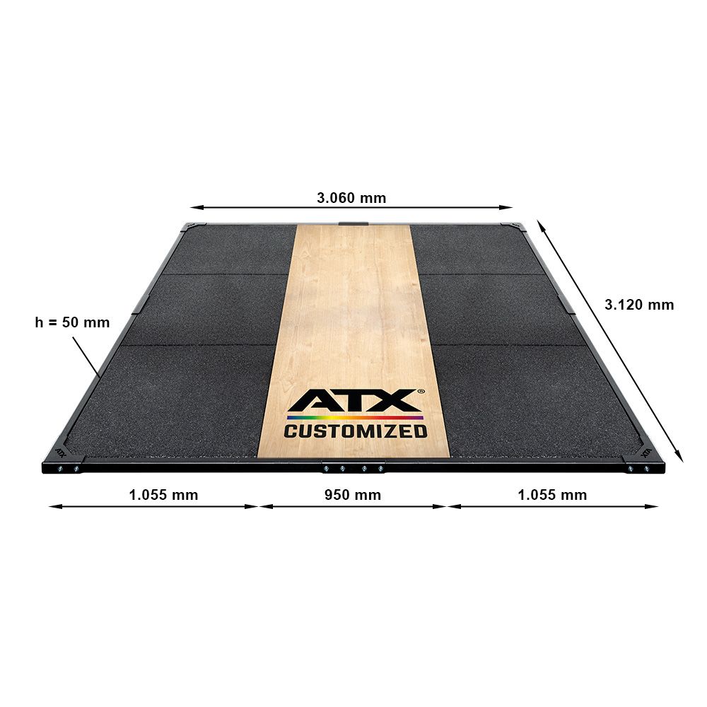 ATX® Gewichtheberplattform 3 x 3 m - Customize – Classic Wood