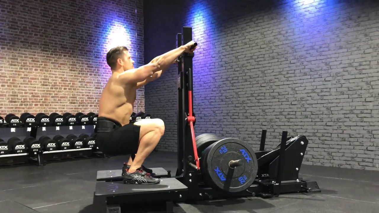 Belt Squat og Dip-maskin 202x123 cm 600 kg kapasitet detalj
