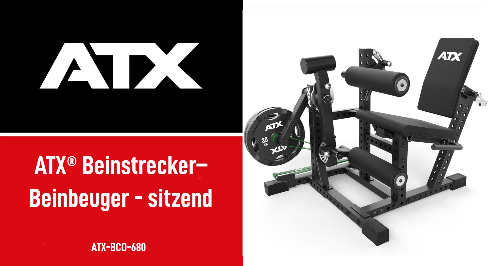 Benstrekk og bencurl sittende maskin 96 kg detalj av sete