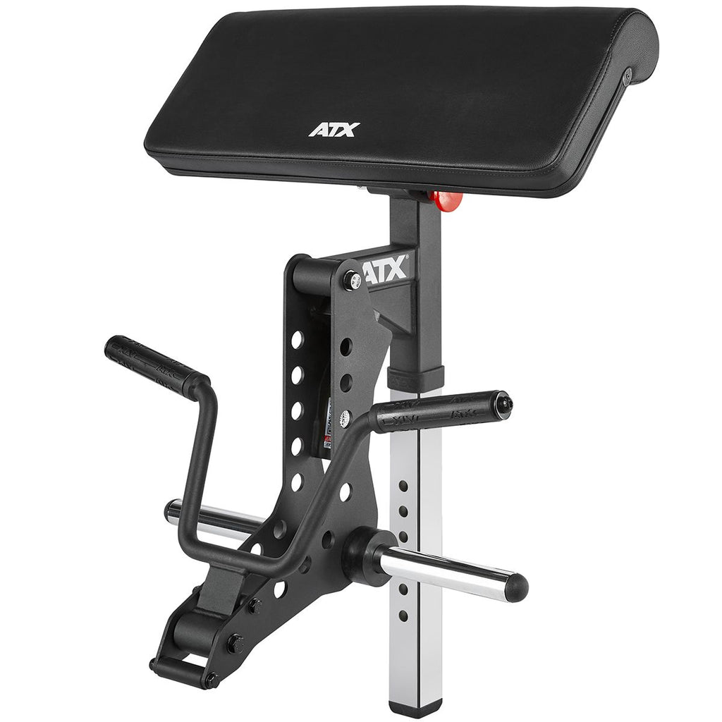 Biceps curl maskin-tilbehør for treningsbenk forfra