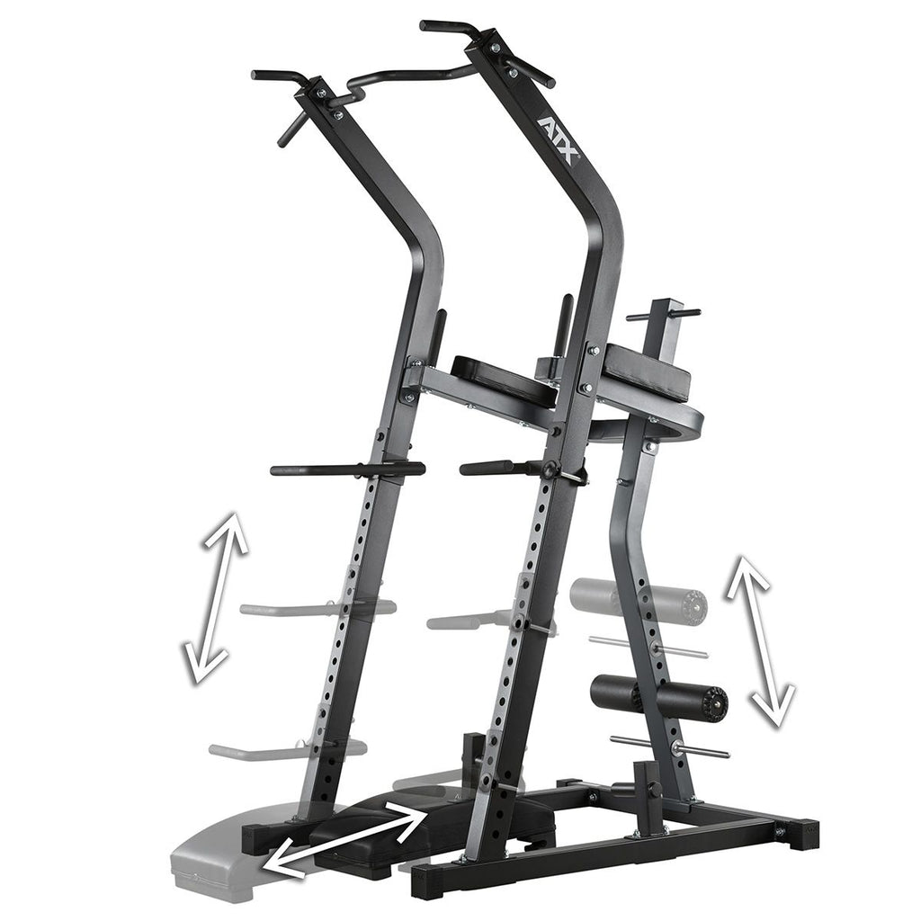 Bodyweight Multi Tower 124 x 125 x 215 cm 180 kg kapasitet - ATX bakside