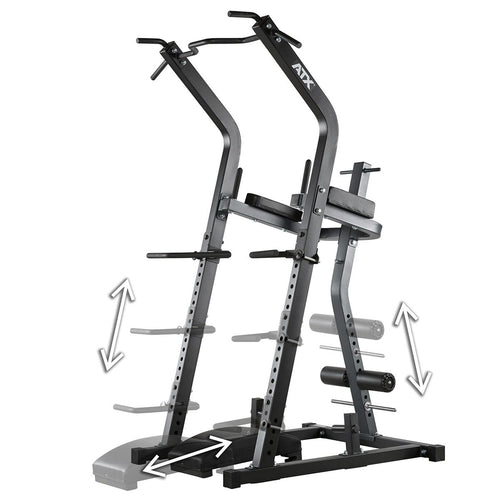 Bodyweight Multi Tower 124 x 125 x 215 cm 180 kg kapasitet - ATX bakside