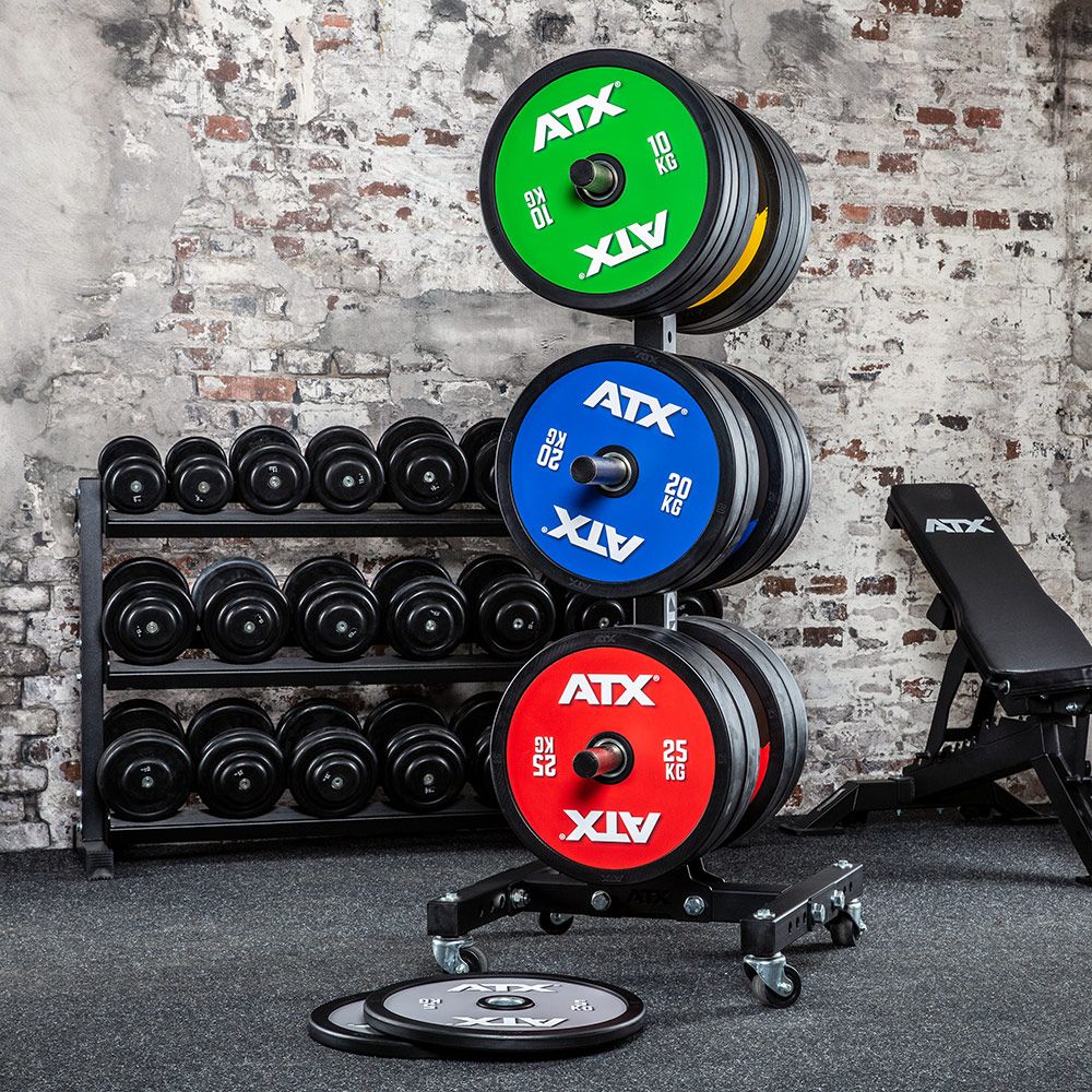 Bumper Plate Color Code heldekk gummi 5-25 kg 50 mm bakside