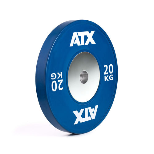 Bumper Plate HQ-Rubber 20 kg blå helgummi 50 mm forfra