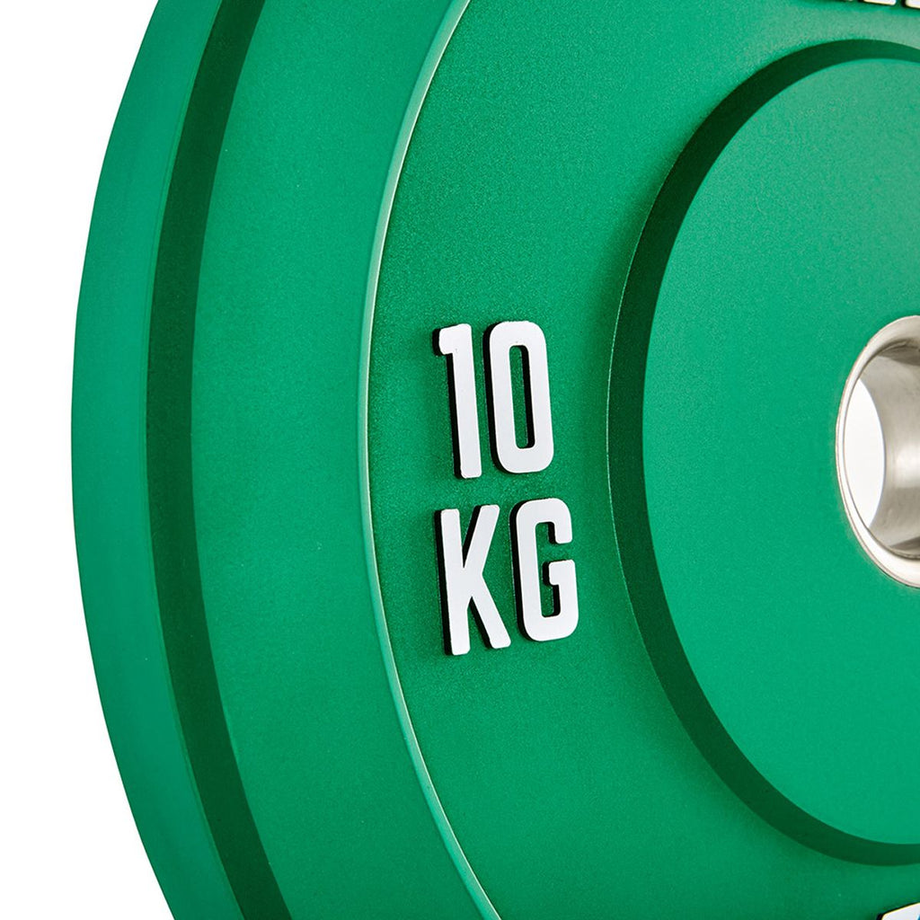 Bumper Plate pakke 200 kg 50 mm helgummi fargekodede stablet