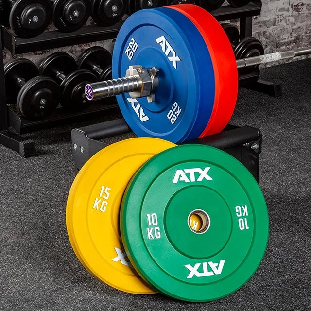 Bumper Plate pakke 200 kg 50 mm helgummi fargekodede vektstangbruk