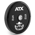 Bumper Plates 15 kg Full Design gummi 50 mm - ATX Barbell Club forfra