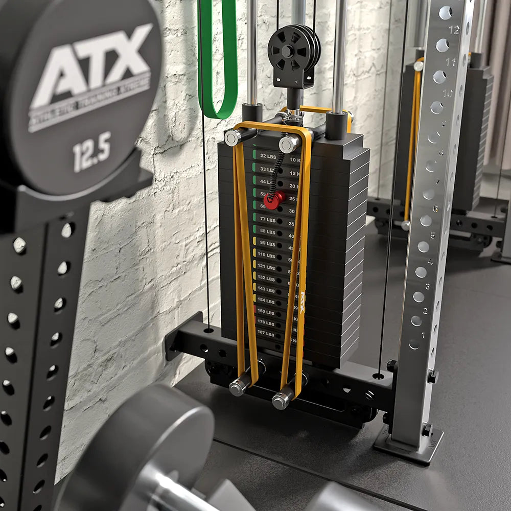 Bunnramme på Half Rack med kabelstasjon 2x90 kg vektblokk veggfeste