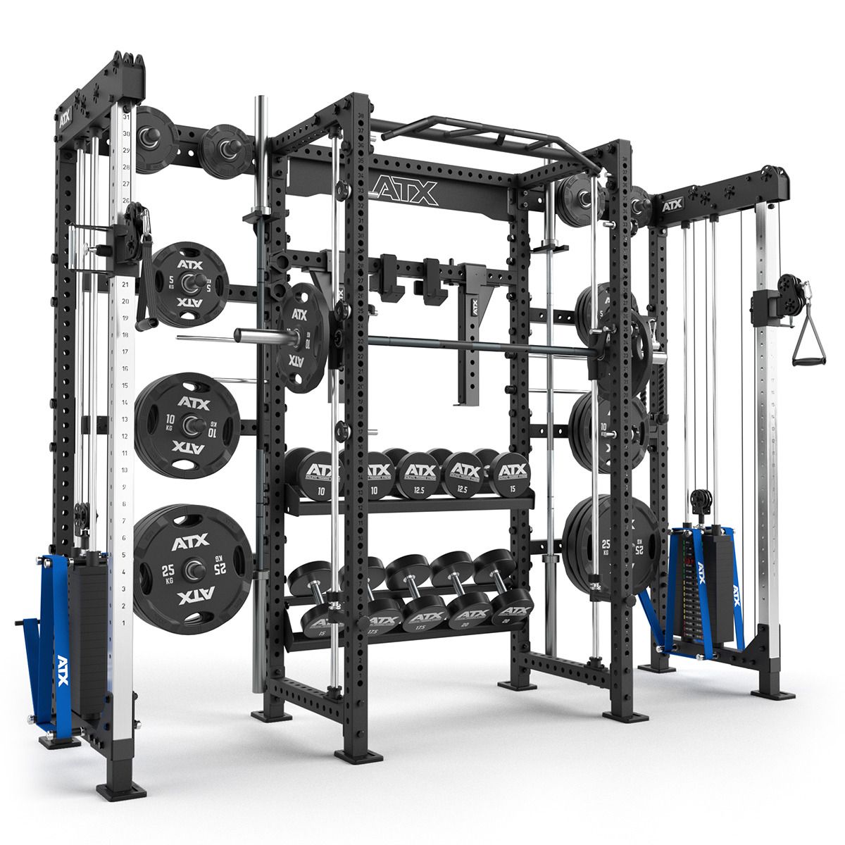 Detalj av Cable Cross Rack med 2 x 90 kg vektblokk 600-serien