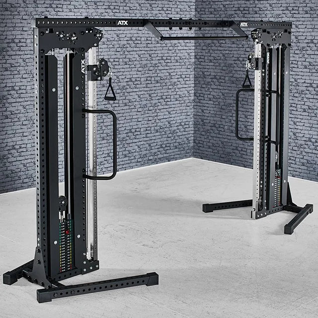 Cable Crossover kabelstasjon 2x90 kg stablelodd nærbilde av stablelodd