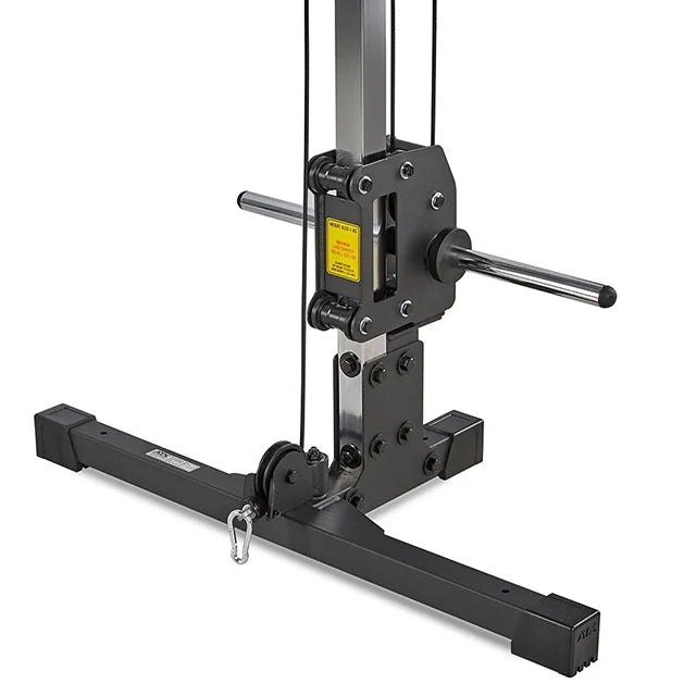 Cable Crossover plate load 198 cm høyde 279 cm lengde sideprofil