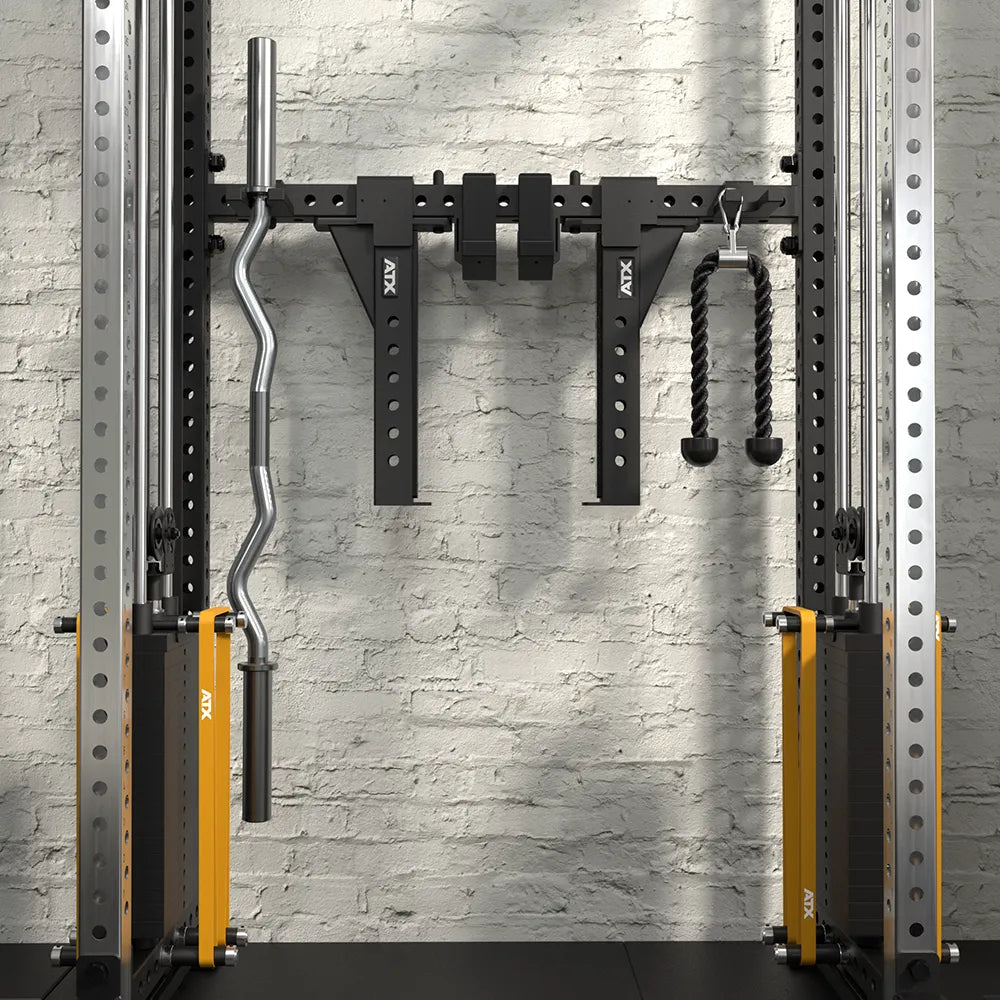 Cable Half Rack med 2 x 90 kg vektstabel, J-Hooks og Safety Spotter - ATX