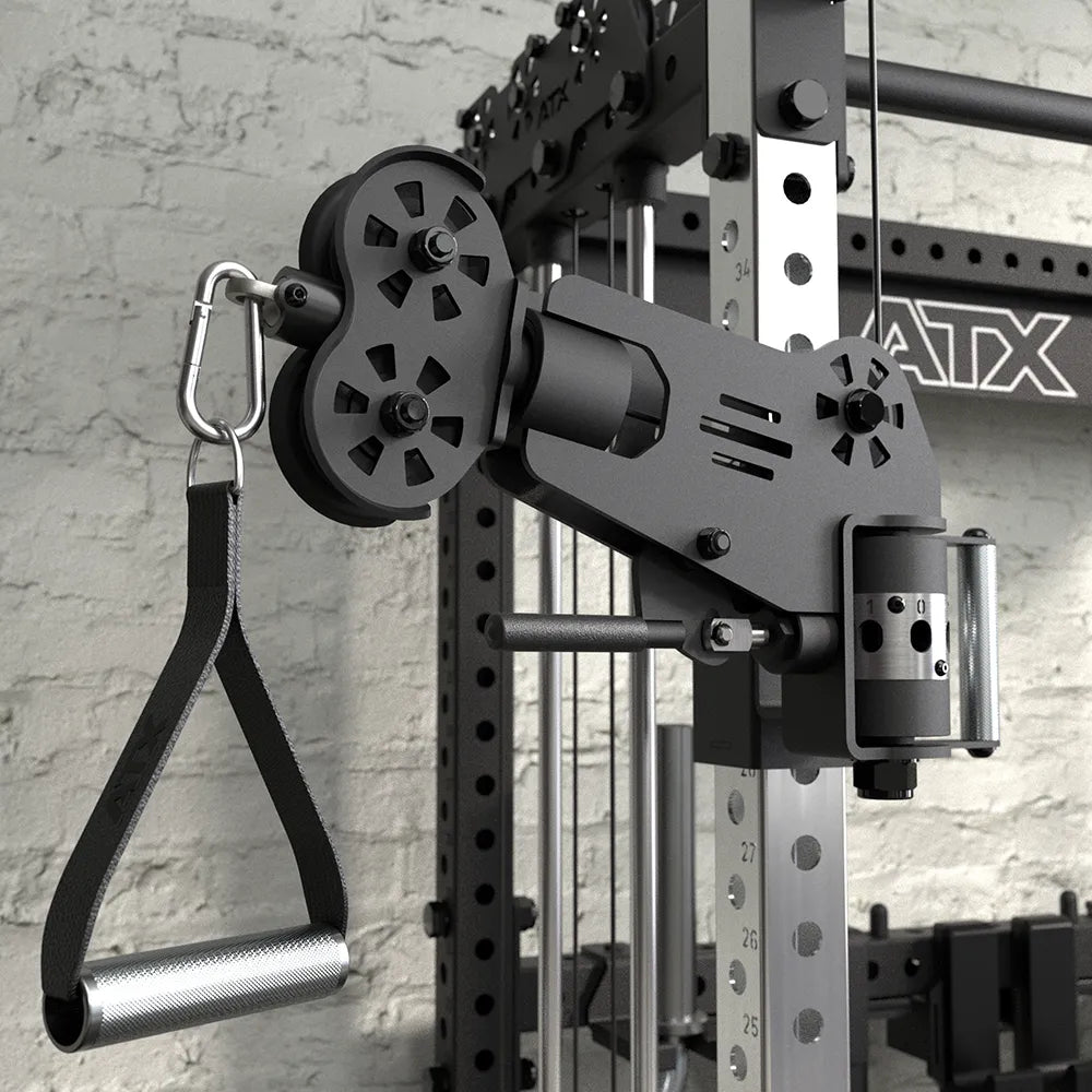 Cable Half Rack med 2 x 90 kg vektstabel, J-Hooks og Safety Spotter - ATX