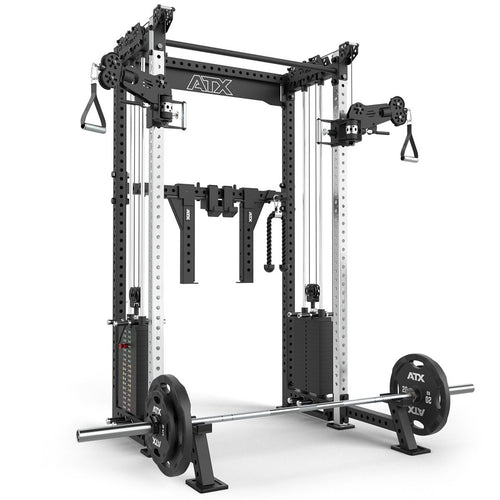 Cable Half Rack med 2 x 90 kg vektstabel 60x60 mm ramme ATX bakside