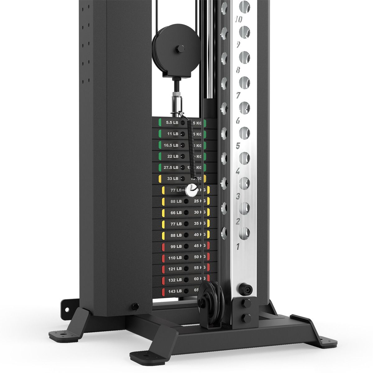 Cable-stasjon PRO 4000 veggmontert 100 kg kapasitet nærbilde av håndtak