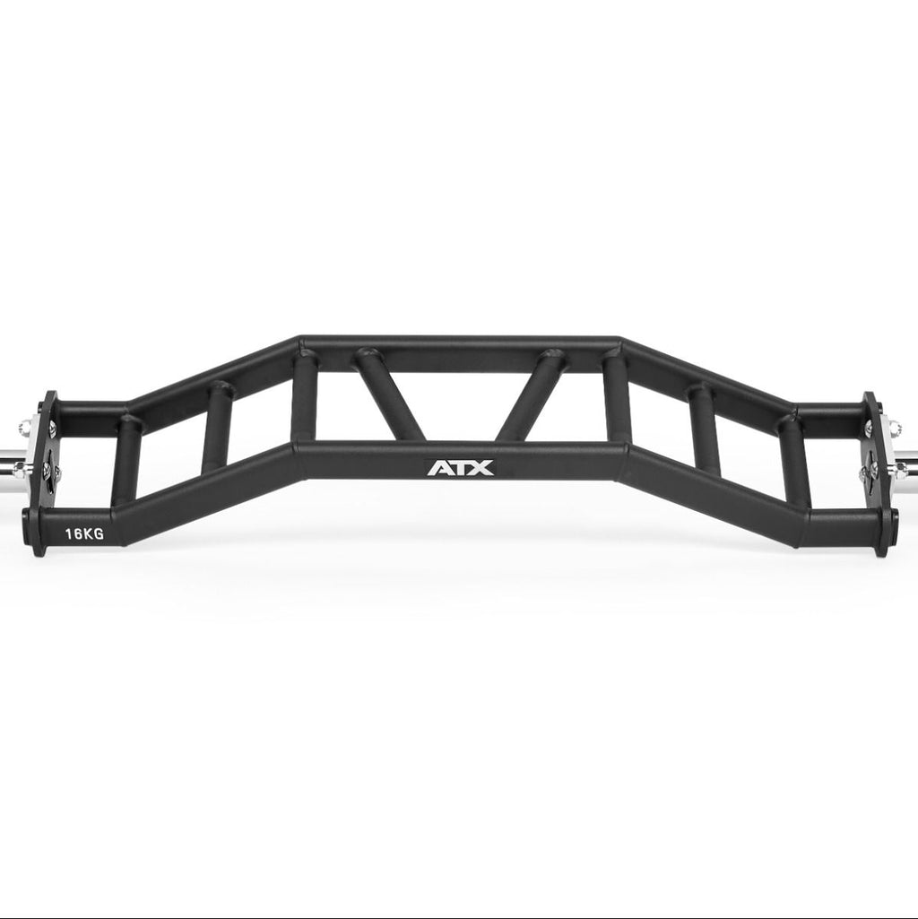 Cambered swiss bar 50 mm, 200 cm, 4 grepsbredder, 16 kg sideprofil