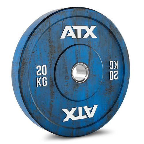 Color Fade Bumper Plate 20 kg blå, helgummi 50 mm forfra
