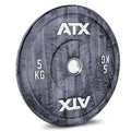 Color Fade Bumper Plate 5 kg grå 50 mm helgummi forfra