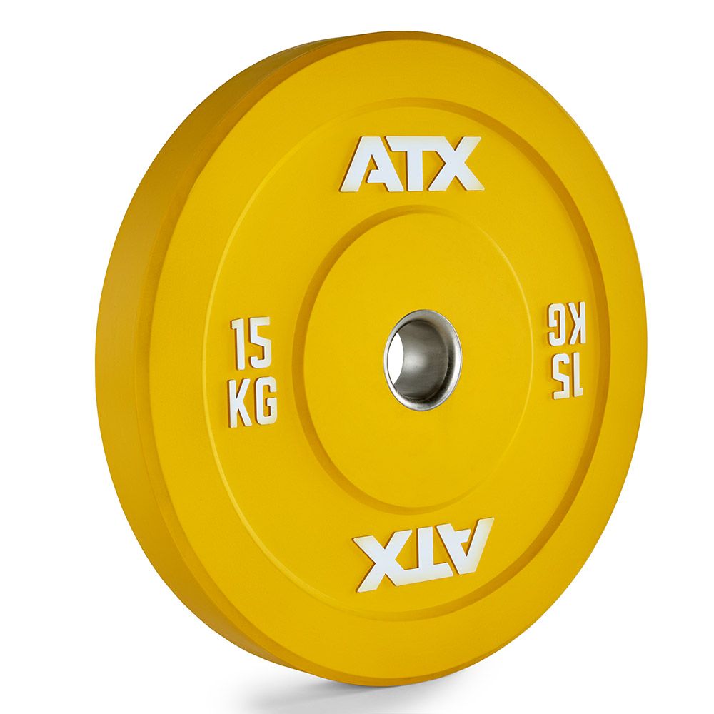 Color Full Rubber Bumper Plate 15 kg vektskive 50 mm forfra