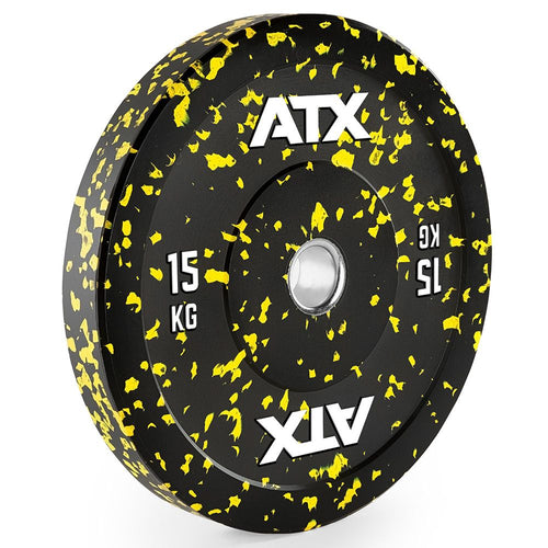 Color Splash Bumper Plate 15 kg gul, helgummi 50 mm forfra