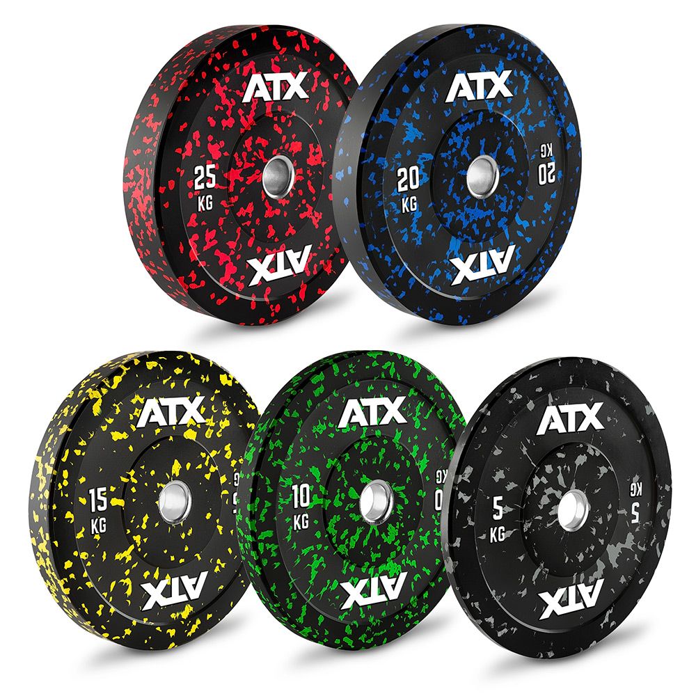 Color Splash Bumper Plates 10 kg helgummi 50 mm fra ATX bakside