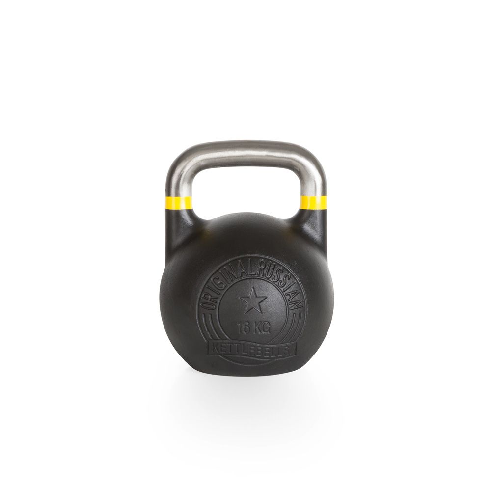 Competition kettlebell 16 kg stål 33,5 mm grep forfra