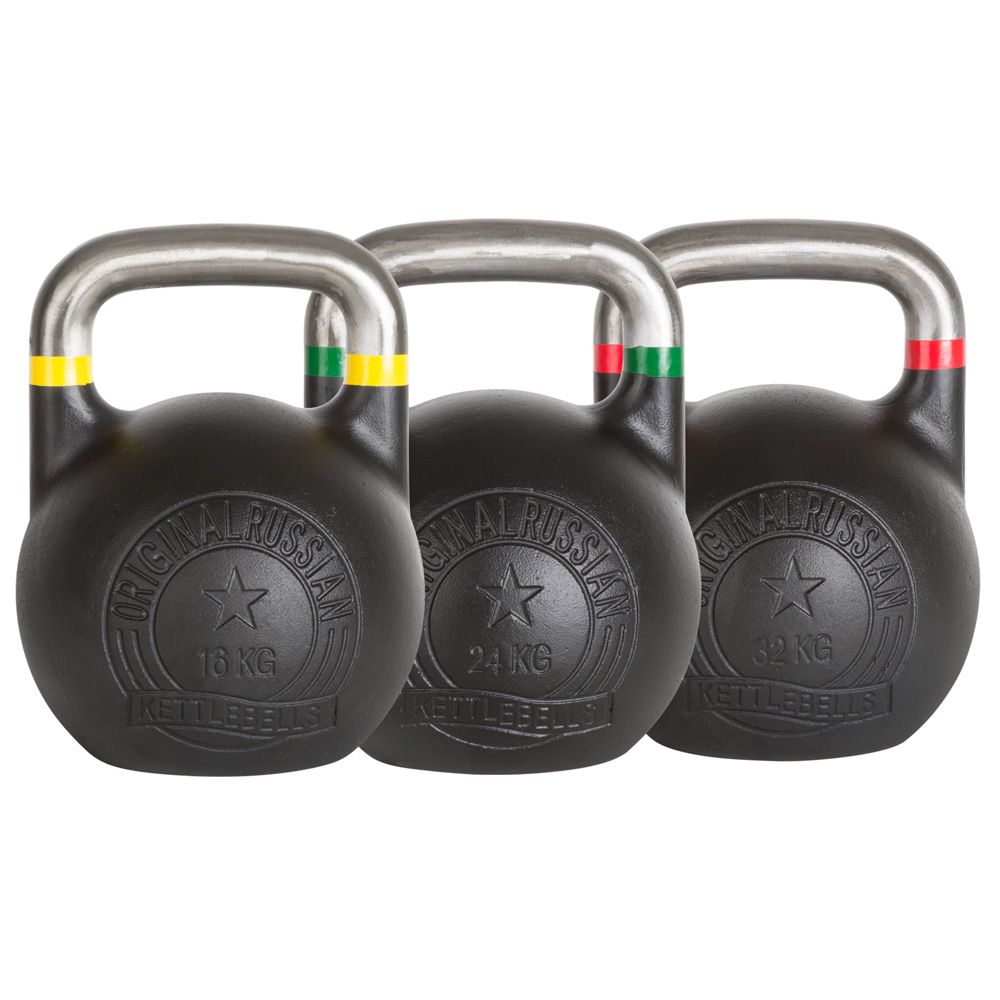 Competition kettlebell stål 8 kg med 33,5 mm grep forfra