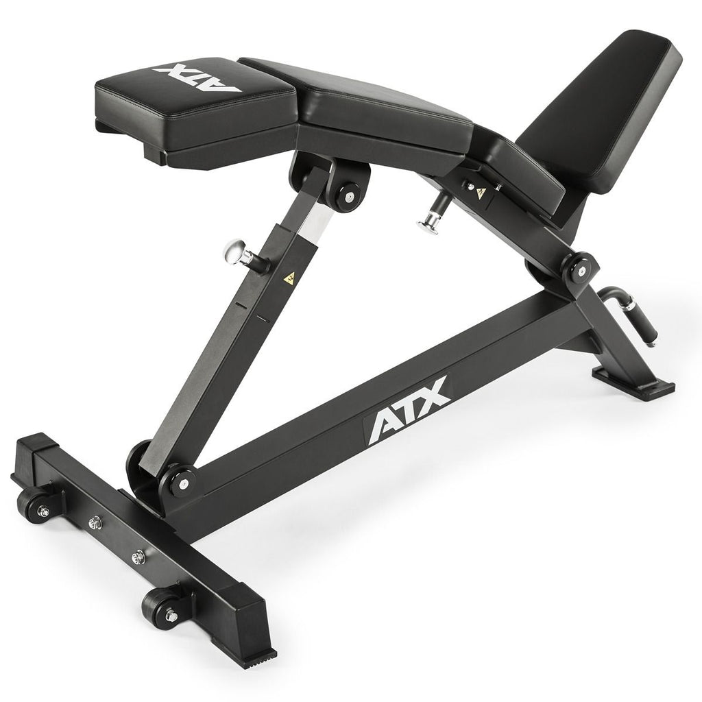 Nærbilde av material og pulverlakk på Curved Incline Bench justerbar skråbenk 400 kg 47 kg