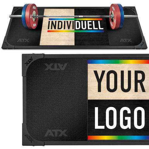 Deadlift-plattform 250 x 88 cm helgummi 50 mm tilpasset bakside